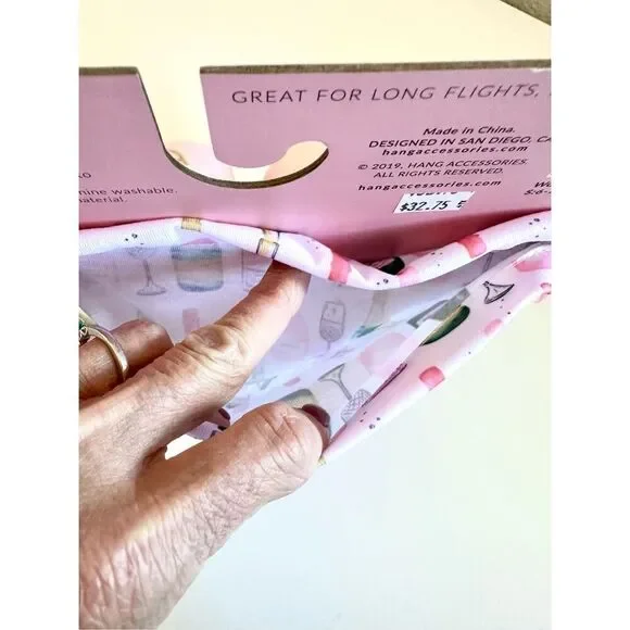 Champagne Lover’s Slipper And Pouch Set. Size large (10/11) - Picture 8 of 8